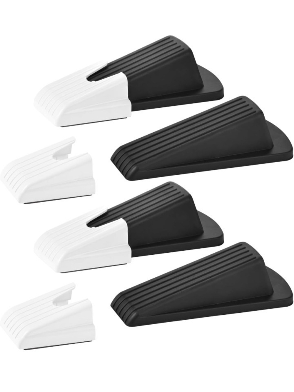 Set of Black and White Door Wedges (4-Pack)